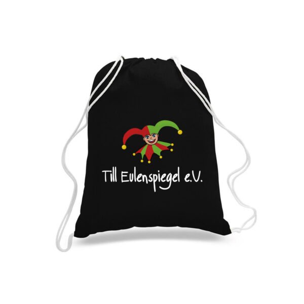 Dieses Bild zeigt ein Gymbag-Mockup mit dem TillEulenspiegel-Logo.